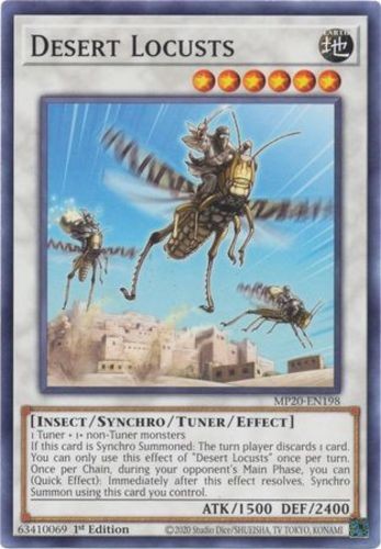 Desert Locusts MP20-EN198 Common 1st Edition Near Mint Yugioh Card