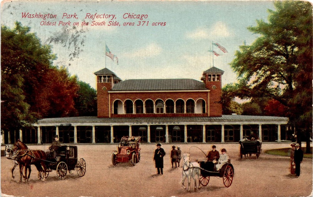 Washington Park, Refectory, Chicago, Oldest Park on the South Side, Postcard