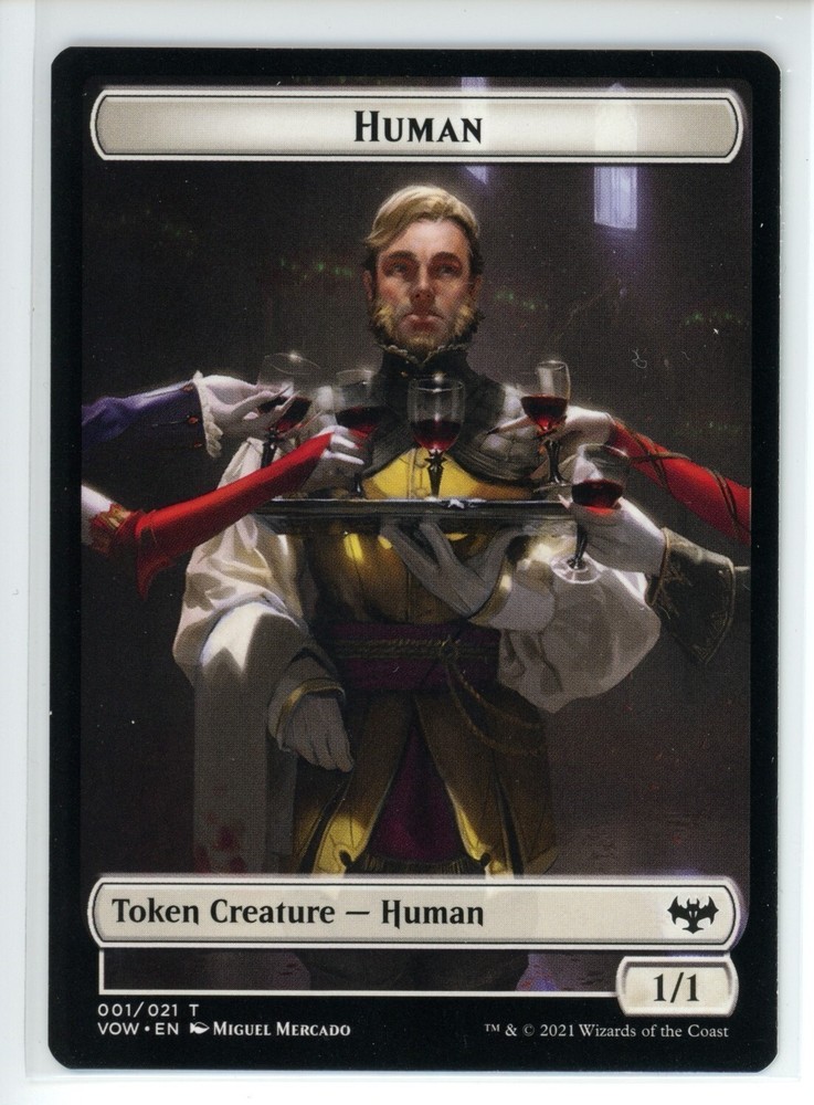 HUMAN TOKEN (001) Crimson Vow #1 VOW(NM+)(MTG)