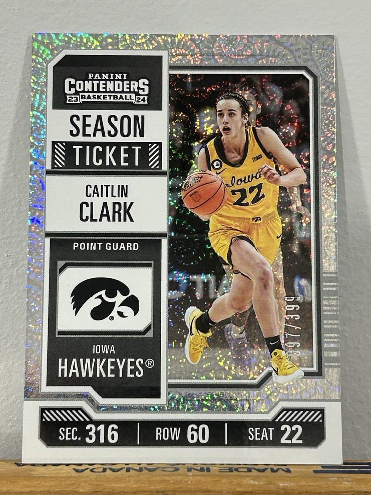 Caitlin Clark 2024 Panini Contenders Season Ticket CC2 foil insert SP /399