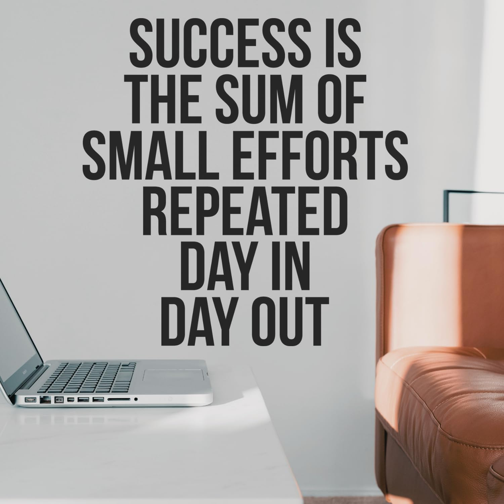 | Success Is the Sum of Small Efforts | Motivational Wall Decal Quote Vinyl Stic