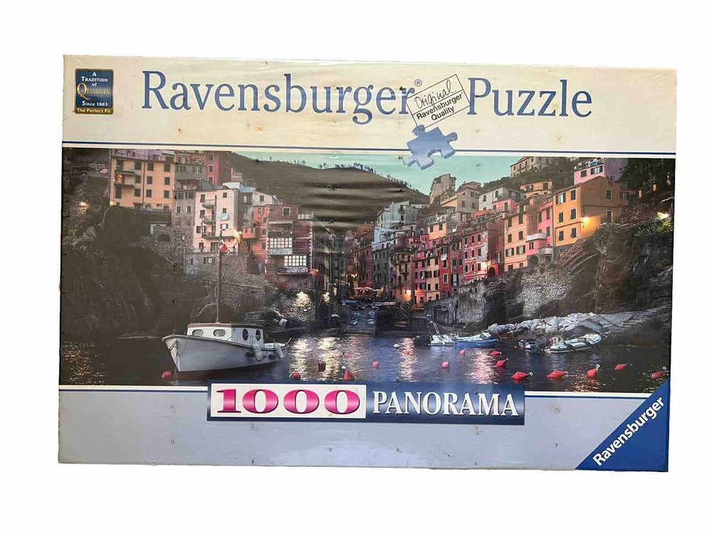 ravensburger puzzle 1000 Panorama Riomaggore At Dusk  24.7 X  10 Inc. 2014