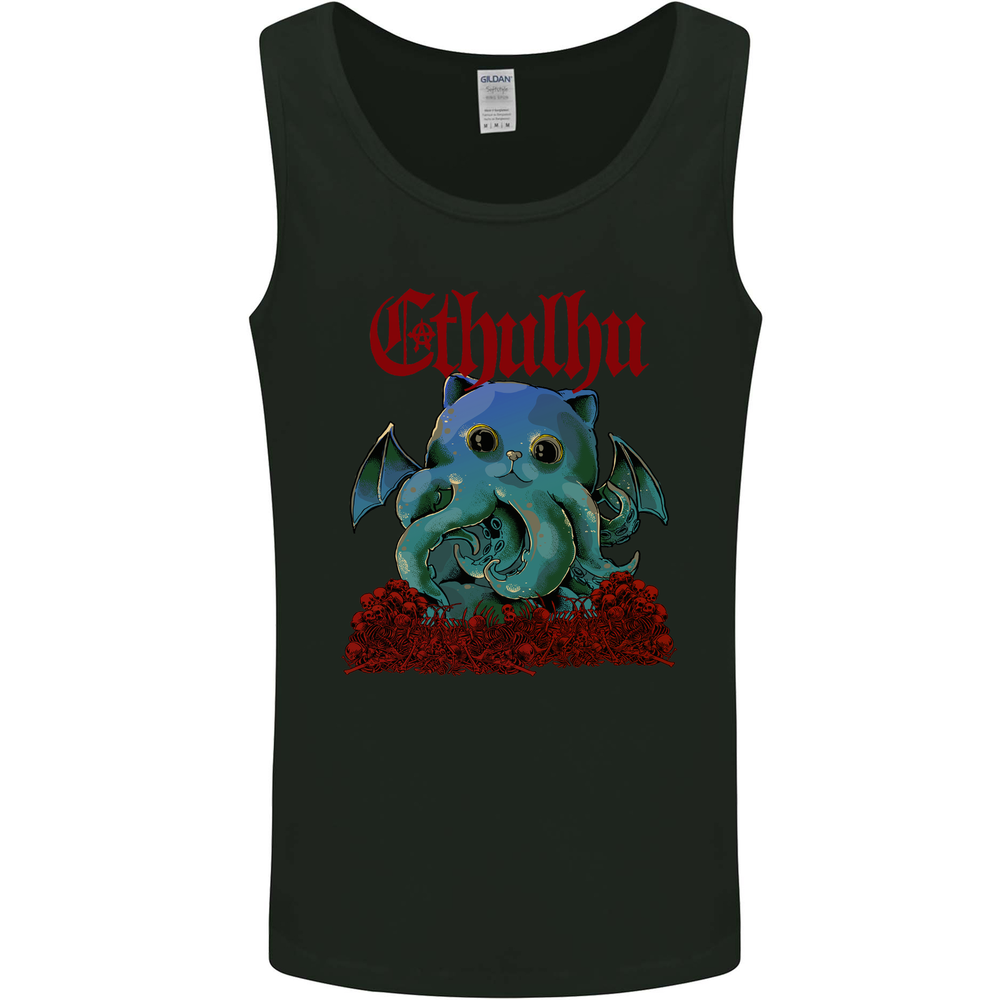 Cathulhu Funny Cat Cthulhu Parody Kraken Mens Vest Tank Top