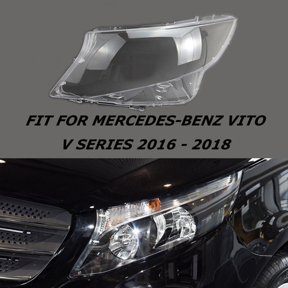 Headlight Lens Headlamp Cover For Mercedes-Benz Vito V Series 2016-18 Left Side
