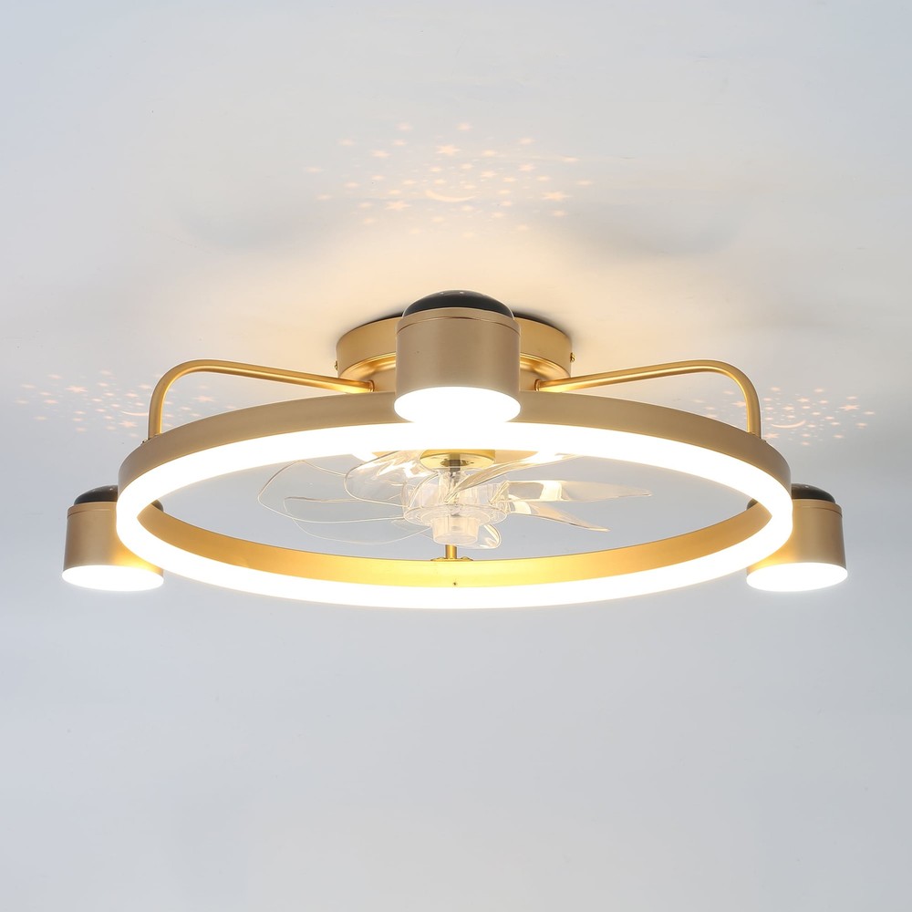 3-Speed 6-Fan Curve Curio Smart Ceiling Fan with App Control