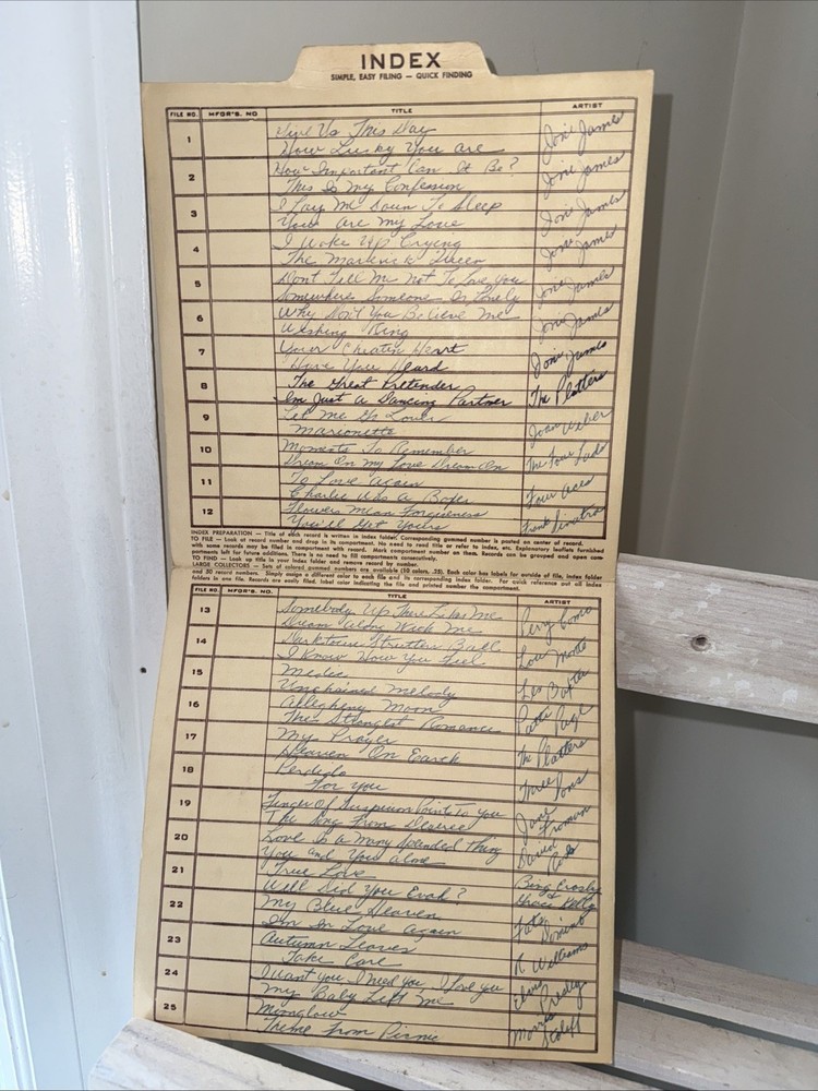 Vintage Amfile Platter-pak Storage/Carrying Case w/dividers & 81 45rpm Records