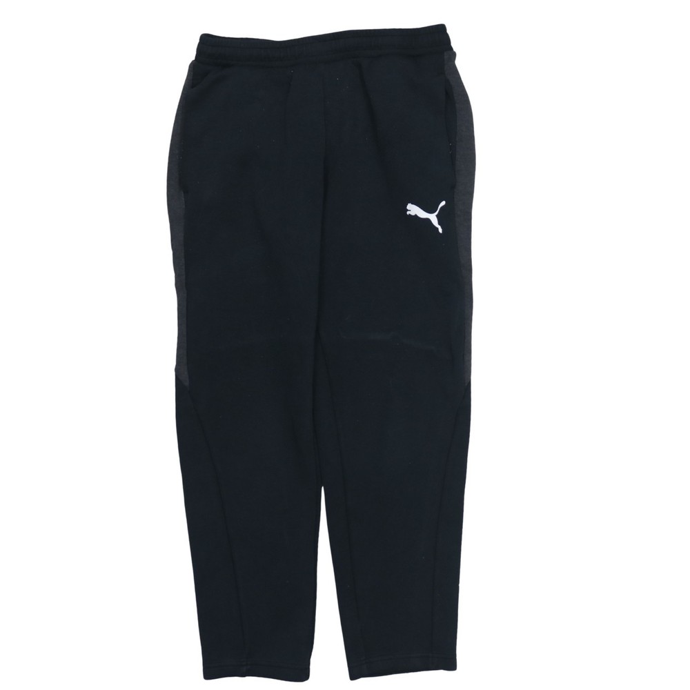 Puma Mens Joggers Black Nylon Blend Elastic Waist Tapered Leg Pockets Gym M