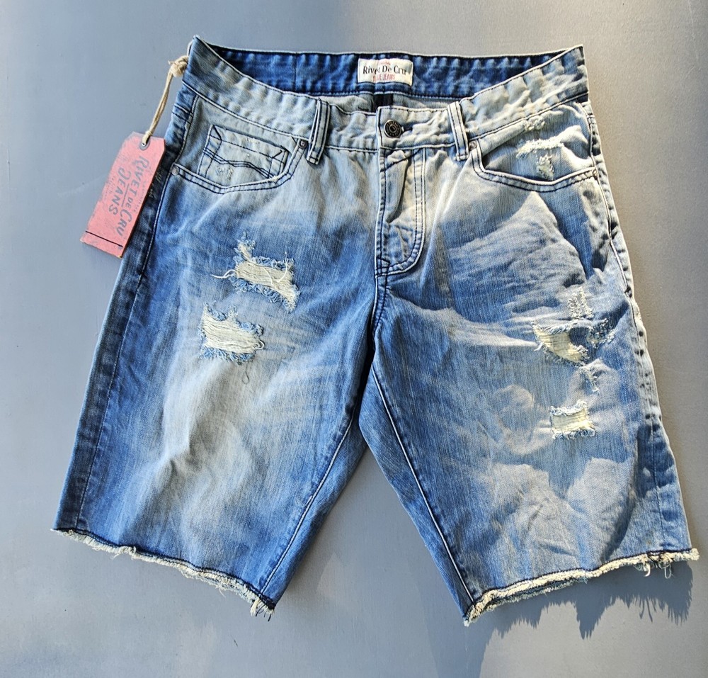 Reivet De Cru Mens Denim Jeans Shorts Sz 33 NWT