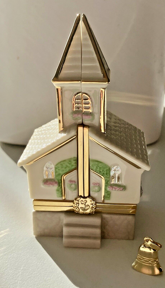 First Issue Lenox Holiday Church Treasure Box Lenox Christmas Village Collection