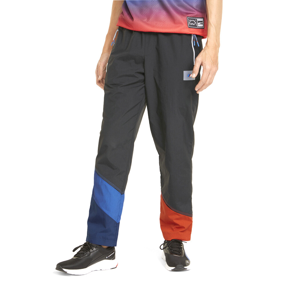 Puma BMW MMS Statement Woven Drawstring Pants Mens Black Athletic Casual Joggers