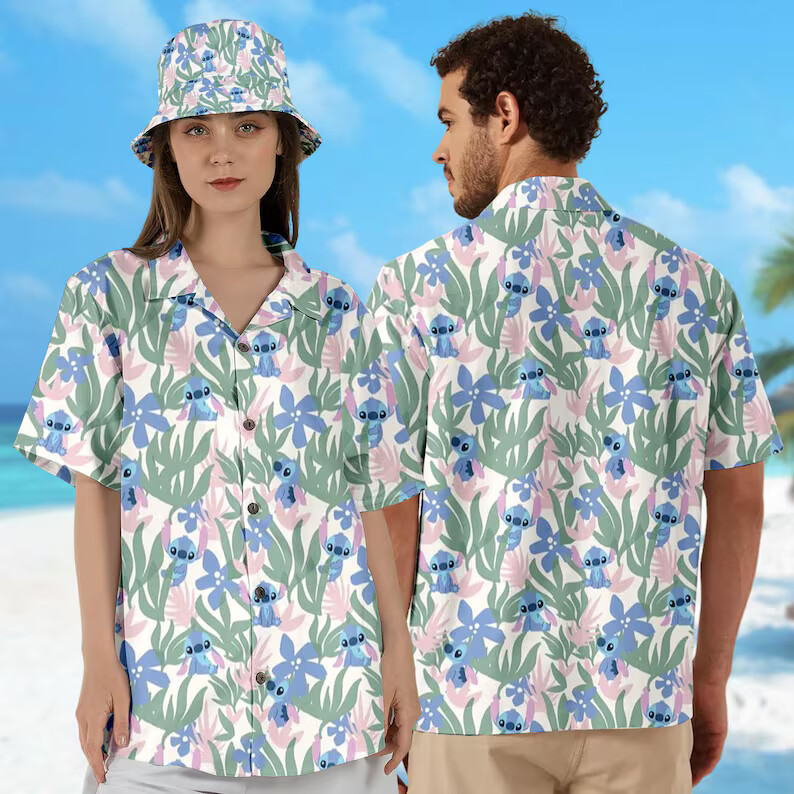 Cute Stitch 3D Hawaii Shirt MOTHER DAY GIFT ALL OVE PRINT US SIZE BEST PRICE-image