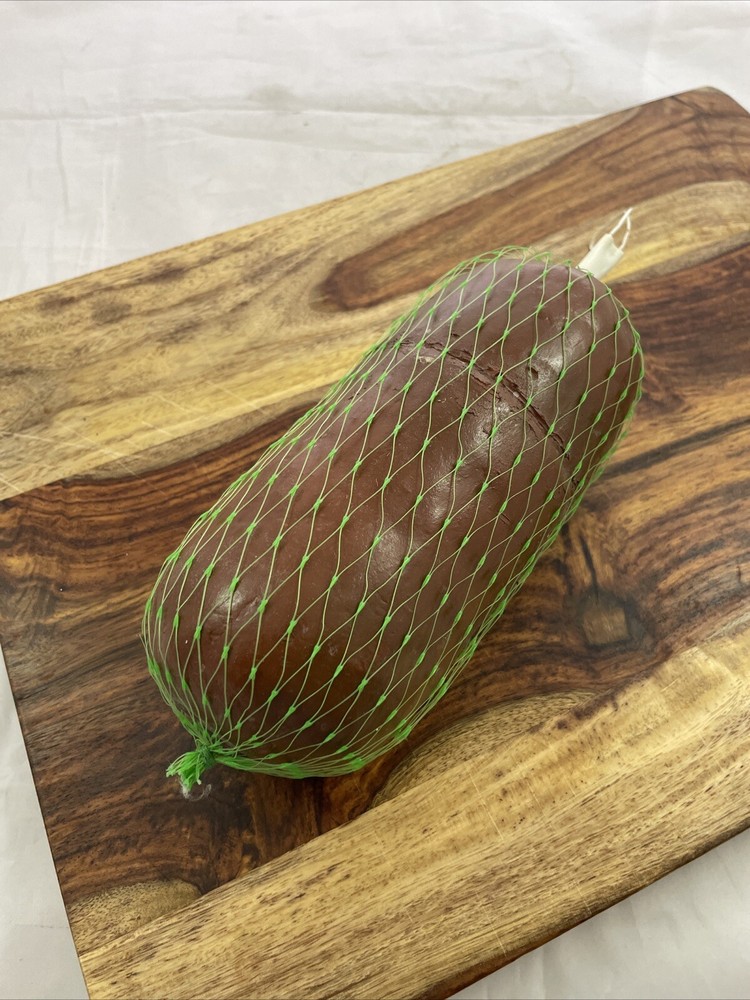 Prop Realistic Faux Food  Deli  Display Food - Salami Sausage  In Net Wrapping