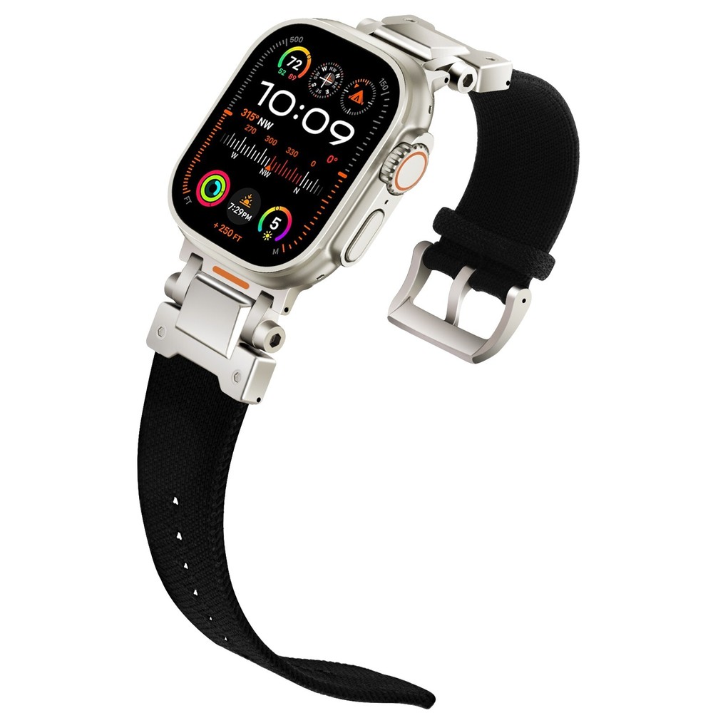 Knitted Fabric Watch Belt for Apple Watch Band Titanium Clasp Titanium Connector