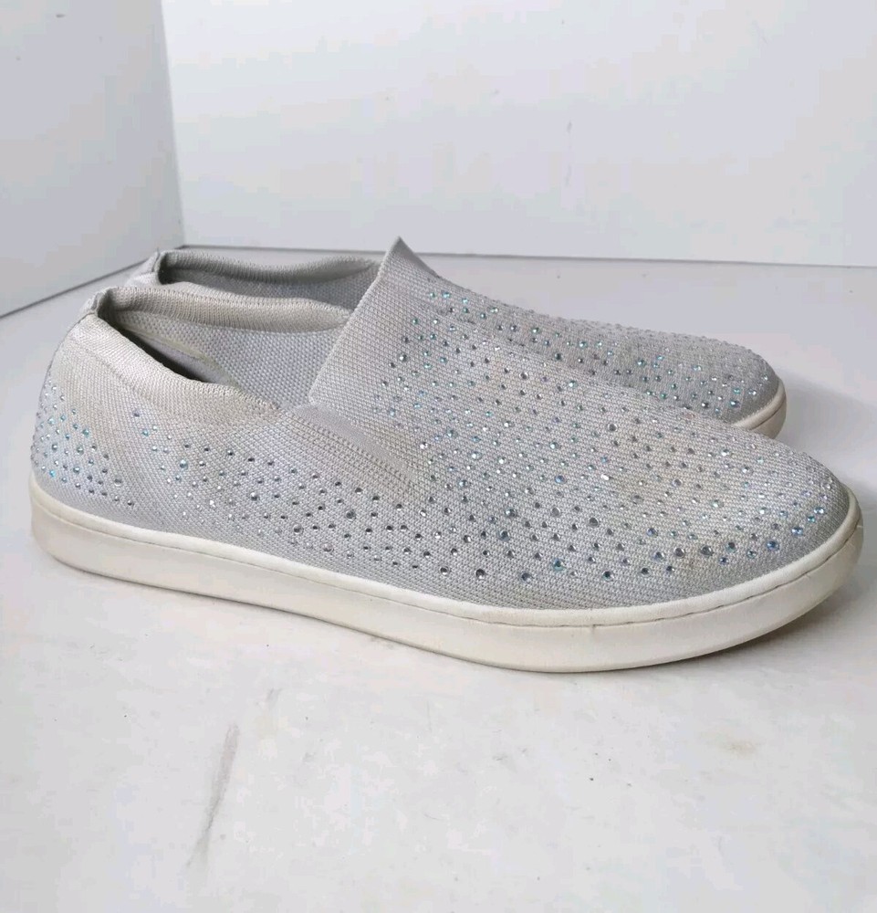 Skechers Women Size 10 Memory Foam Flat Slip On Comfort Shoes Bedazzled Preowned