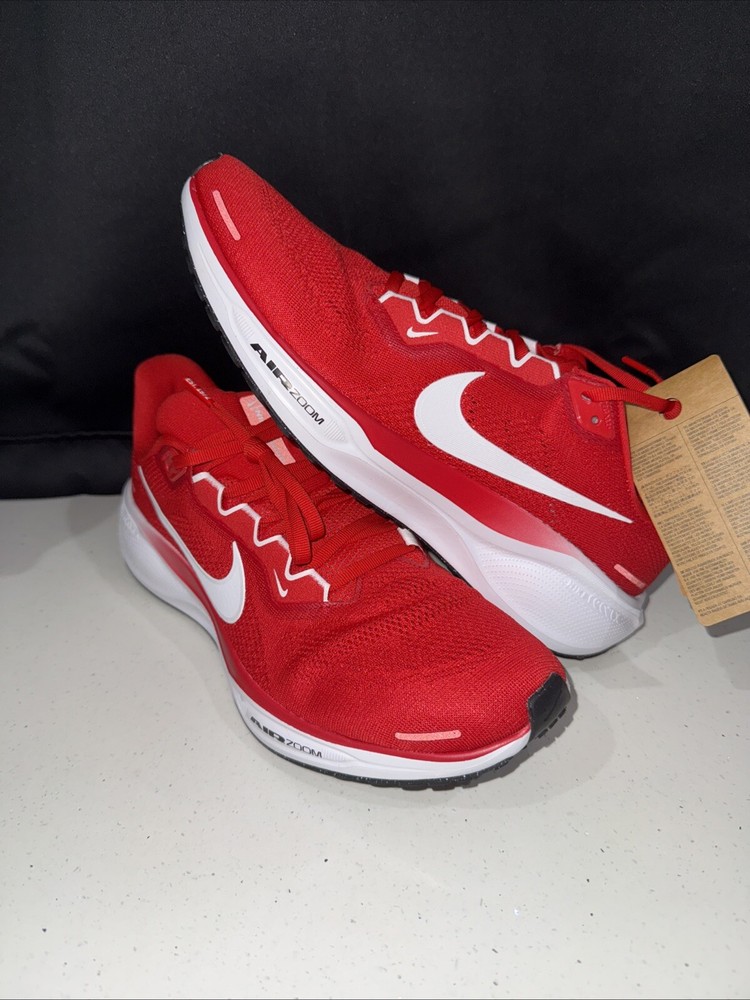 Nike Air Zoom Pegasus 41 React Red White  HF1538 604 Women Sz 11.5 / Men Sz 10