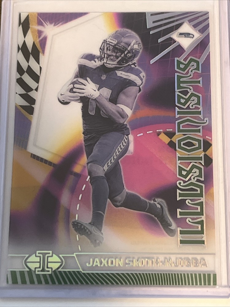 2023 Illusions Football Illusionists Jaxon Smith-Njigba #15 Green Parallel RC