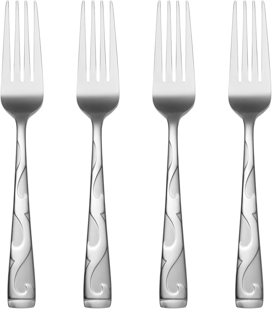 Tuscany Everyday Flatware Dinner Forks 0.55 LB Metallic Finish