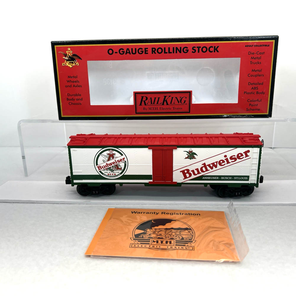 MTH RailKing O Gauge Anheuser Busch Budweiser Beer Modern Reefer 30-78022