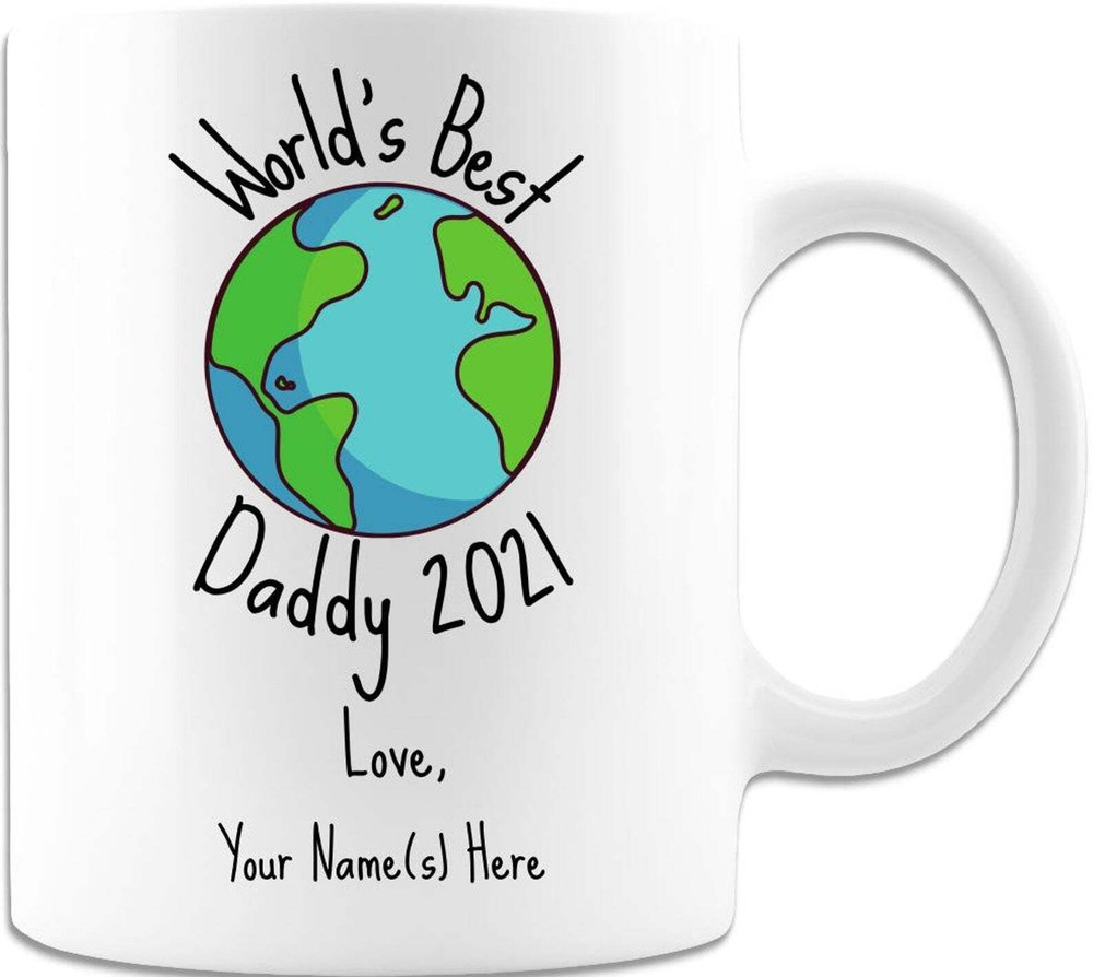 Worlds Best Daddy Personalized Cute Fathers Day Gift