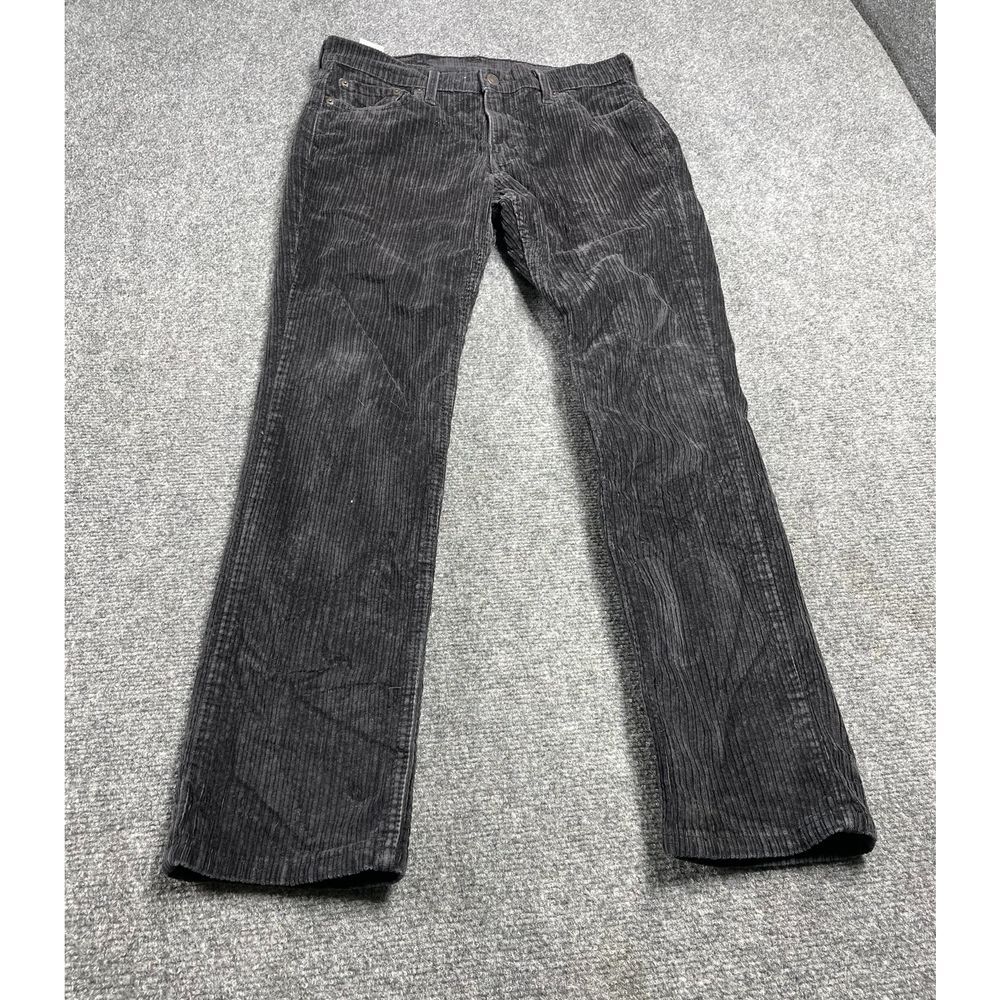 Men's Black Corduroy Slim Fit Cotton Pants 30x30