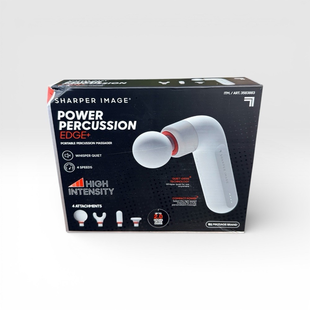 Sharper Image Power Percussion Edge+ Massager New Sealed Damaged Box