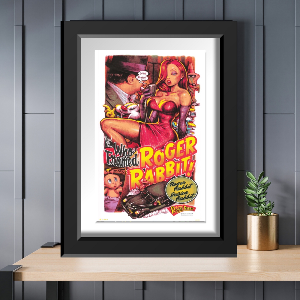 Disney Who Framed Roger Rabbit Jessica and Eddie Valiant 13x19 Vintage Poster Print