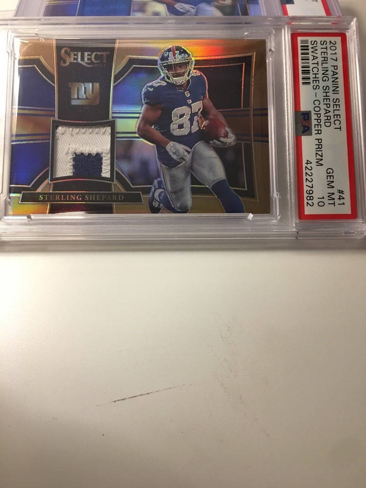 PSA 10 Pop 1 Gem 2017 SELECT STERLING SHEPARD Copper Swatches Prizm 69/75 GIANTS