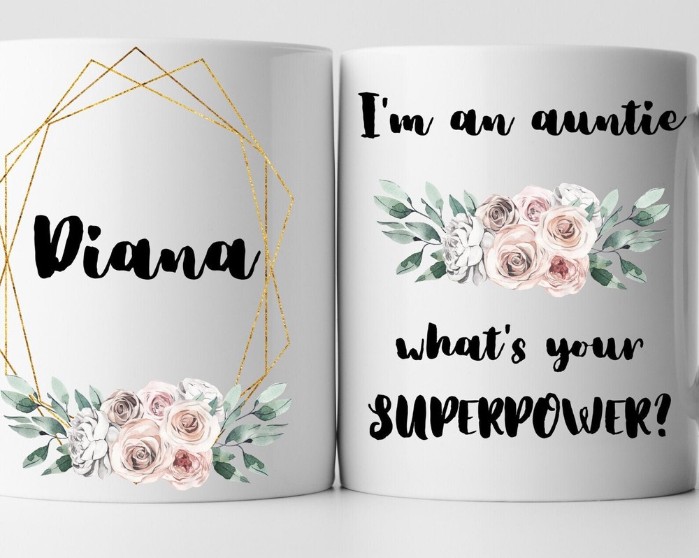 Personalized Auntie Mug New Aunt Gift Pregnancy Reveal Gift Mug What's Your