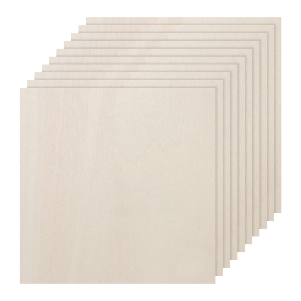 16 Pack 6 x 6 x 1/8 Inches 3mm Thick Wood Sheets Basswood Unfinished Plywood