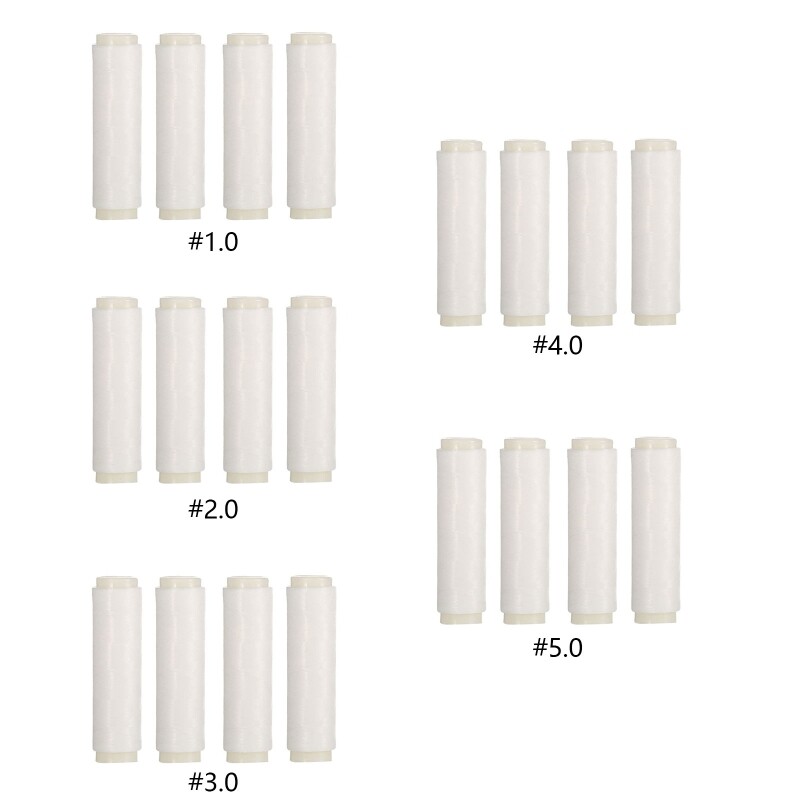 4 Pieces Length 200m Stretchy Fish Line Clear Fishing String Nylon Fishing Line