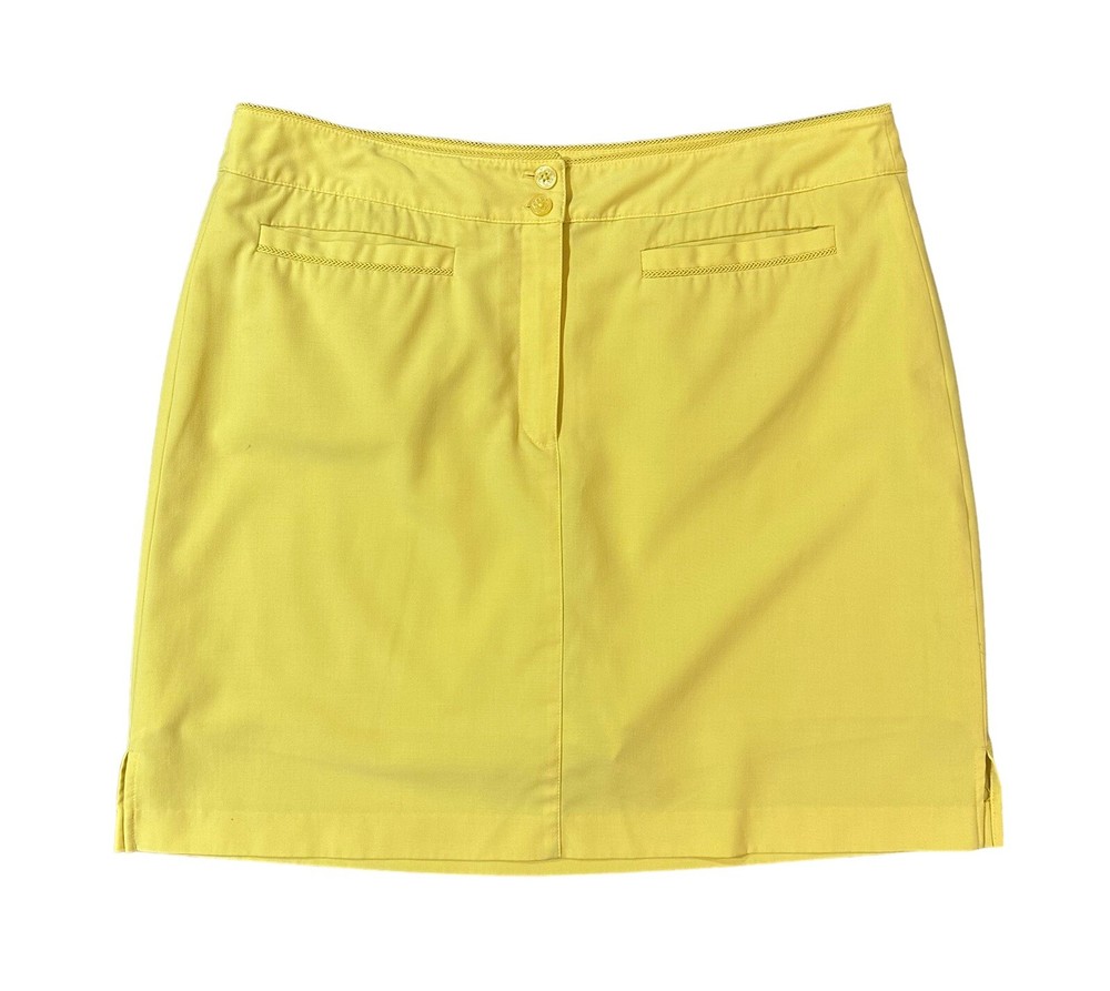 EP Pro Women’s Size 14 Yellow Golf Performance Skort Active Skirt Activewear EUC