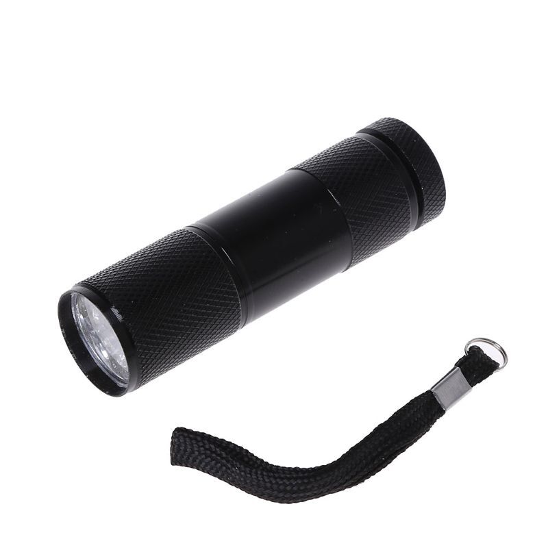 Mini 9 LED UV Flashlight Blacklight Torch Lamp for Detection – New