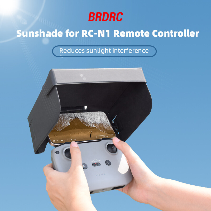 Foldable Tablet Sunshade for DJI RC-N1 Remote Controller in Black