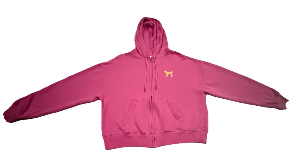 Victoria’s Secret PINK Limited Edition Zip Up Hoodie Gossip Pink Small Orange Do