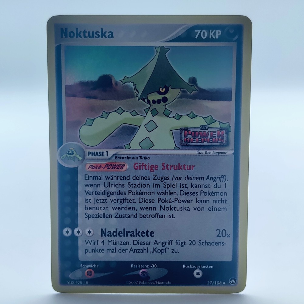 Pokemon TCG Noktuska 27/108 EX Power Keepers Holo Stamp German NM