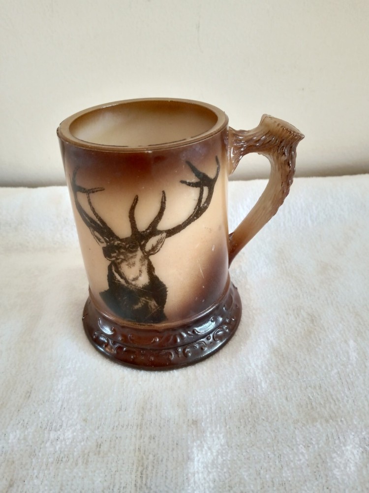 Vintage Westmoreland Stag Mug Early 1900s Glass Collectible