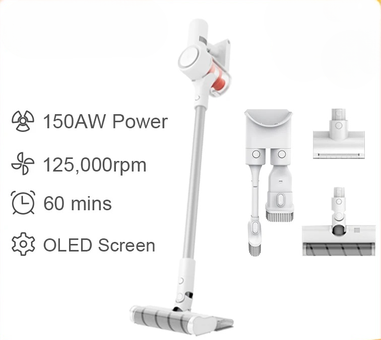 Wireless Handheld Vacuum Cleaner for Home Car with Cyclone Suction Brush