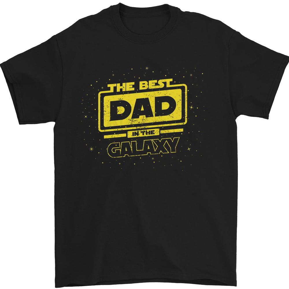 Fathers Day the Best Dad in the Galaxy Mens T-Shirt 100% Cotton-image