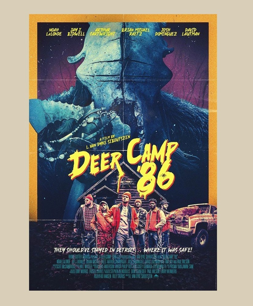 Deer Camp '86 Horror Movie Poster  High Quality Art Print