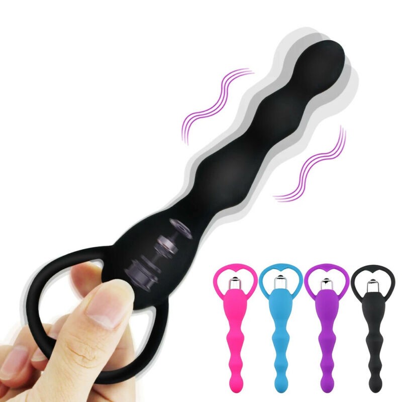 Silicone Anal Plug Vibrator Prostate Massager for Men and Women