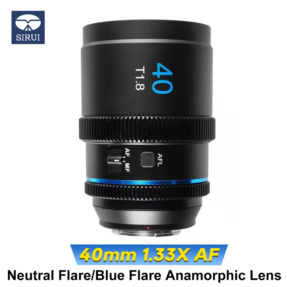 SIRUI 40mm T1.8 1.33x S35 Anamorphic Autofocus Lens for X/E/Z M4/3 Mount