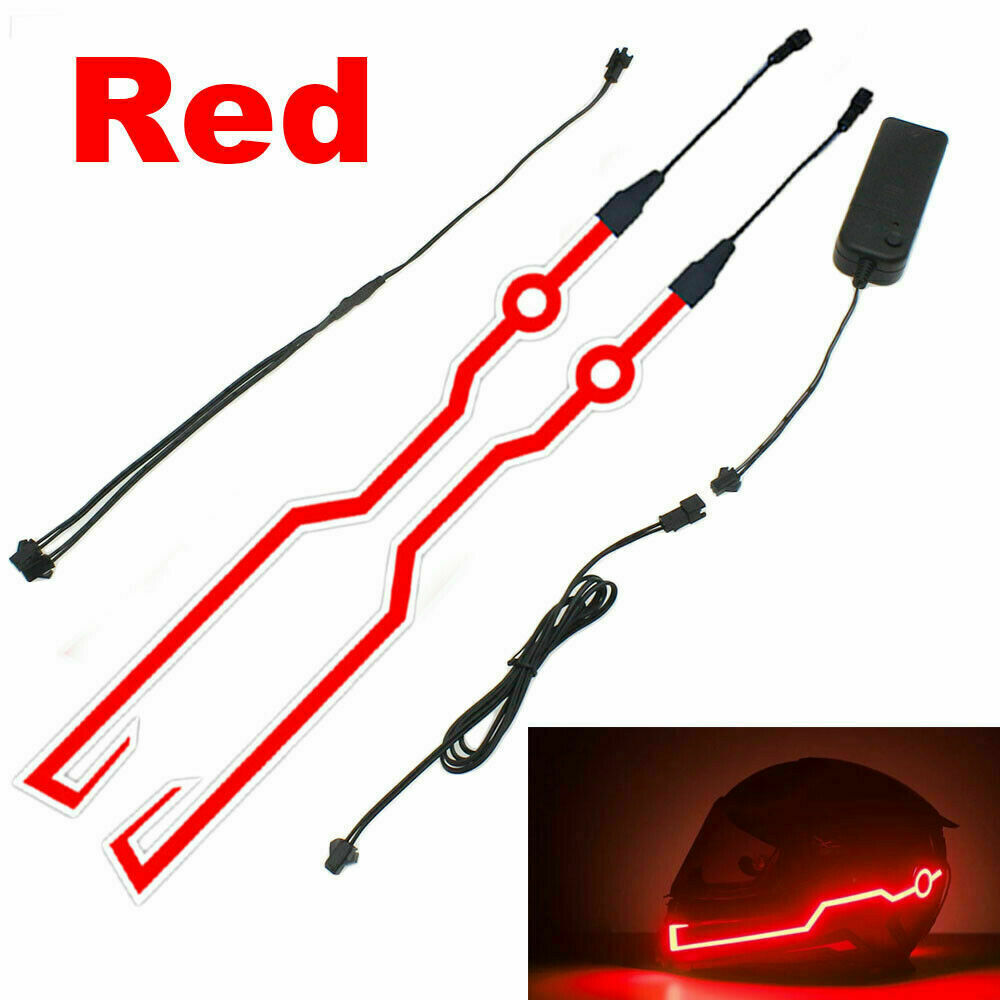 Red LED Night Safety Warn Light Motorcycle Riding Signal Helmet Decoration Lamp
