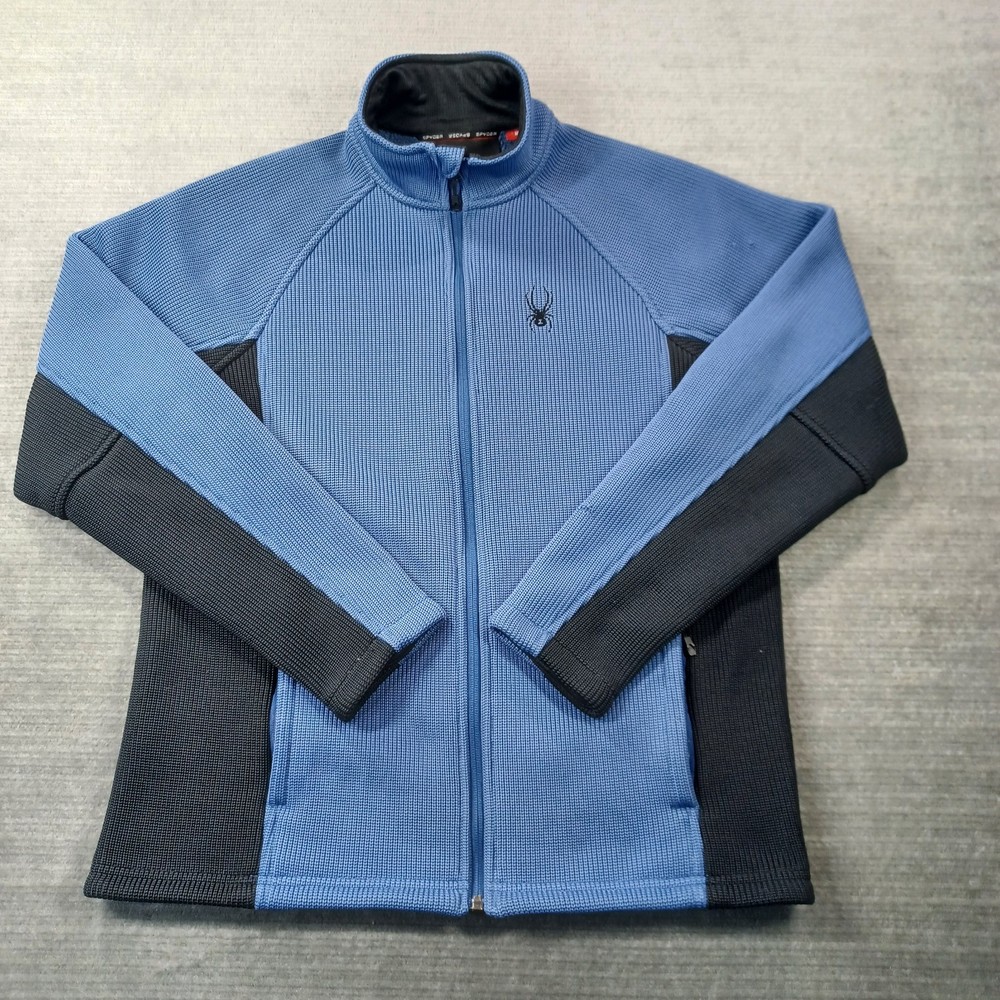 Spyder Foremost Full-Zip Fleece Heavyweight Jacket Mens M Blue Skiing Outdoor