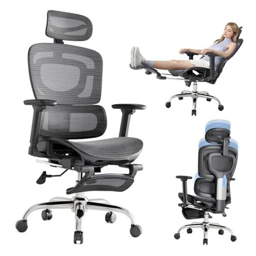 Ergonomic Office Chair, Breathable Mesh with Adaptive Lumbar Support, Classic