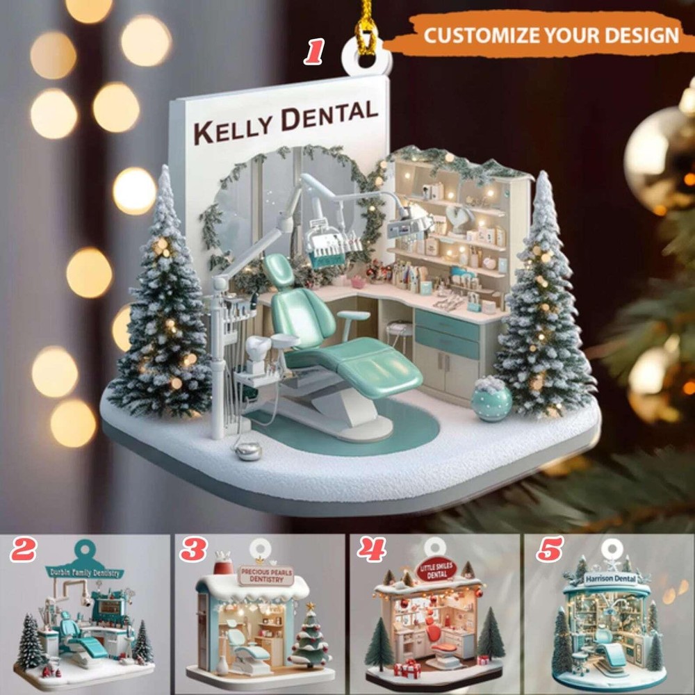 Personalized Dental 2d Flat Printed Acrylic Ornament Not 3d Dental Gifts Dental
