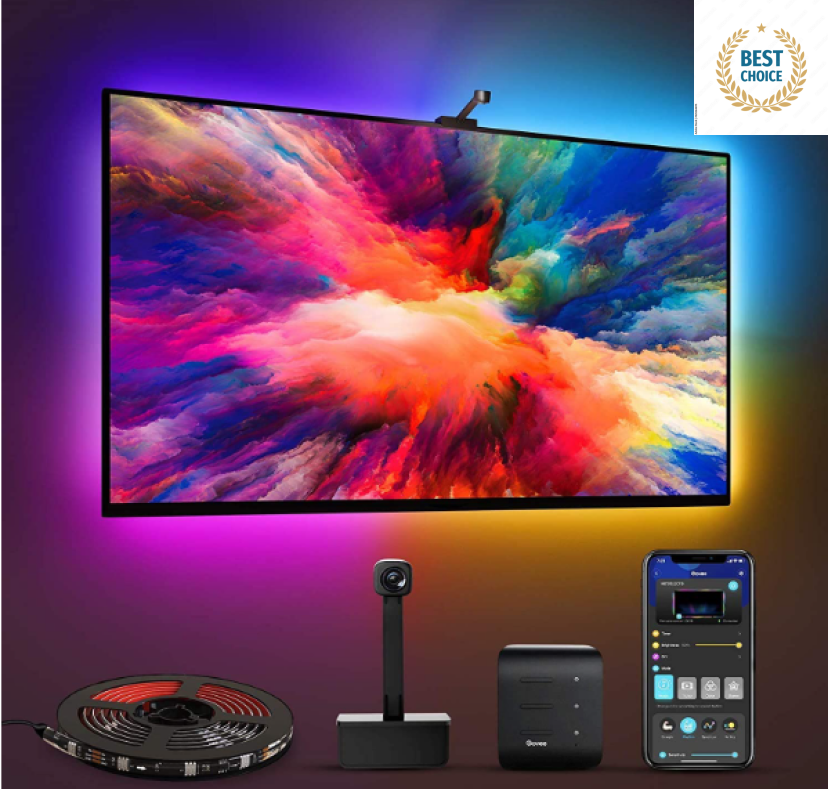 Govee DreamView T1 RGBIC Wi-Fi TV Backlight with Camera for Immersive Lighting