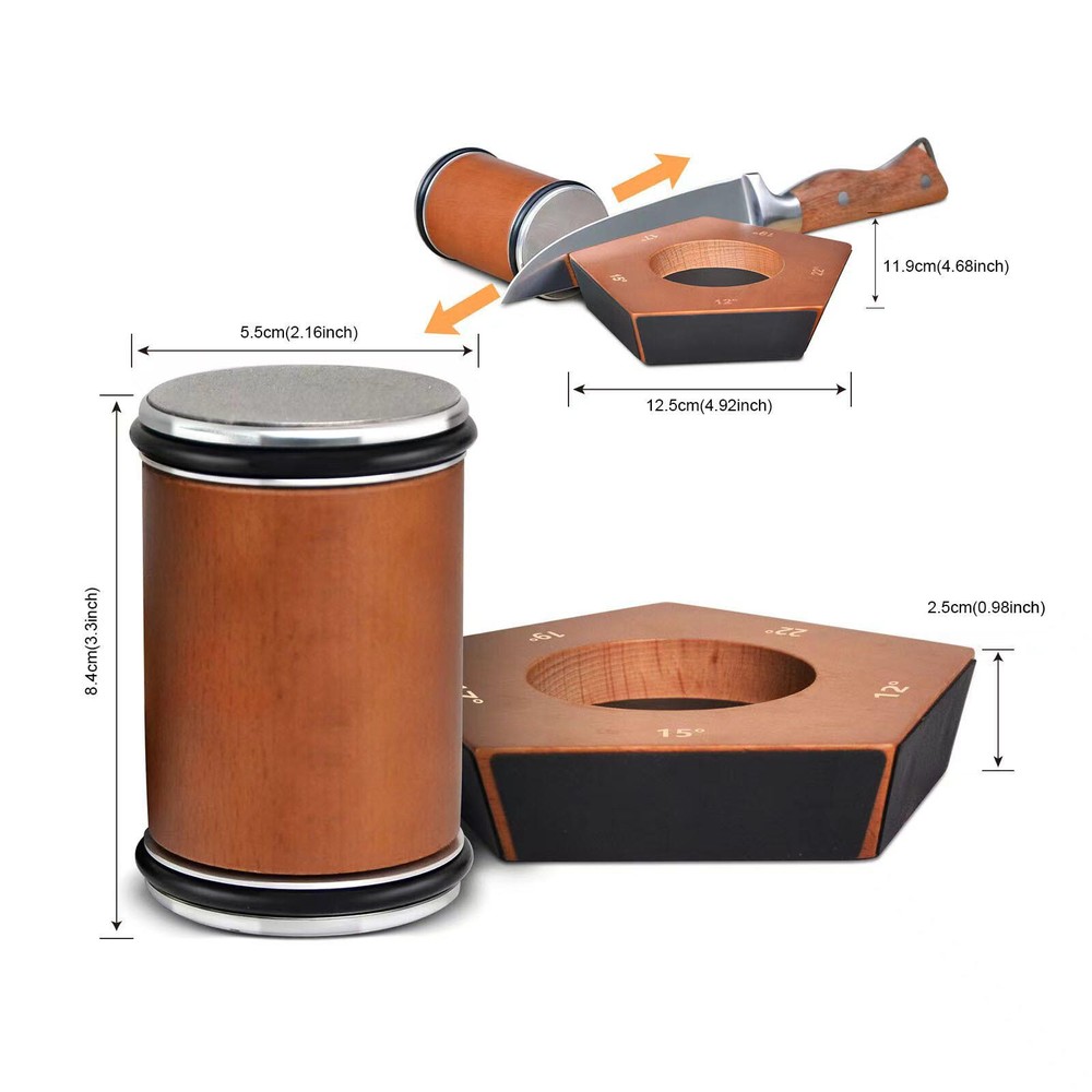 Tumbler Diamond Sharpener Set Rolling Knife Sharpening 12°/15°/17°/19°/22° Angle