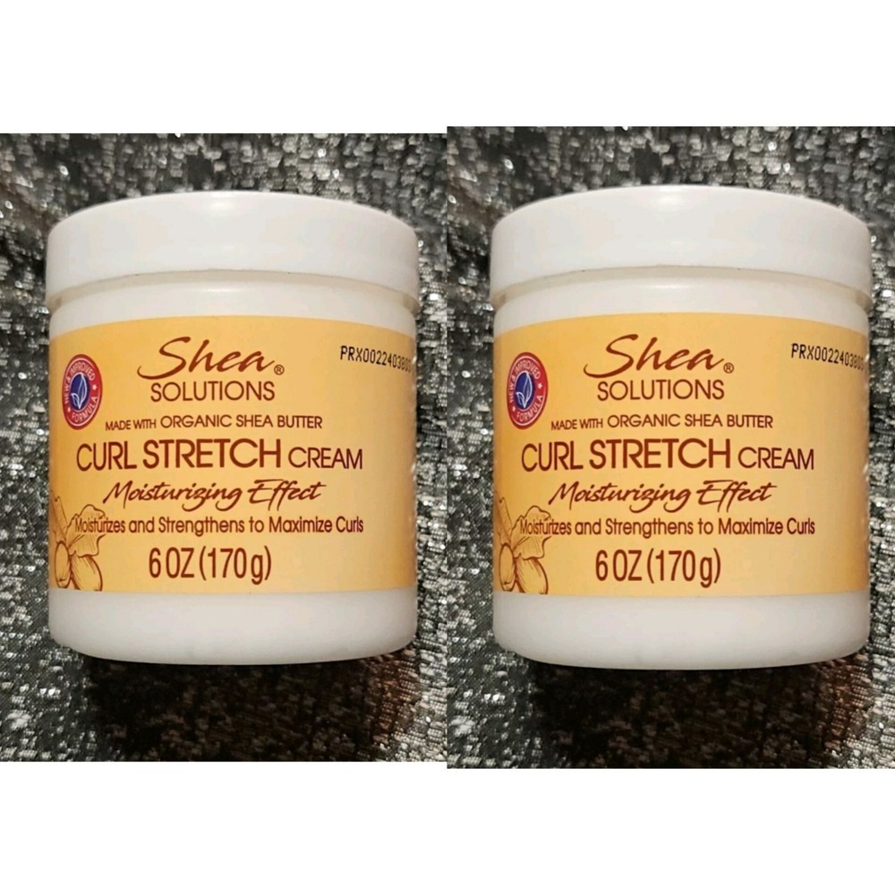 2 x Shea Solutions Curl Stretch Cream 6fl oz BNIB
