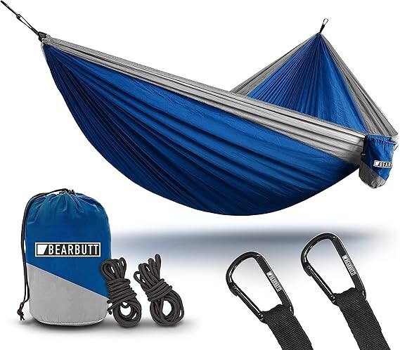 Bear Butt Camping Hammock - - Gear - 2 One Size, Blue / Gray