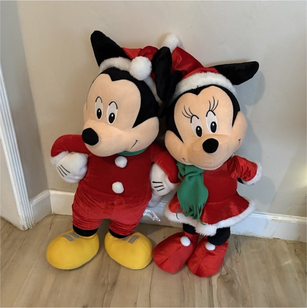 Disney Mickey Mouse & Minnie Mouse Christmas Plush Toys